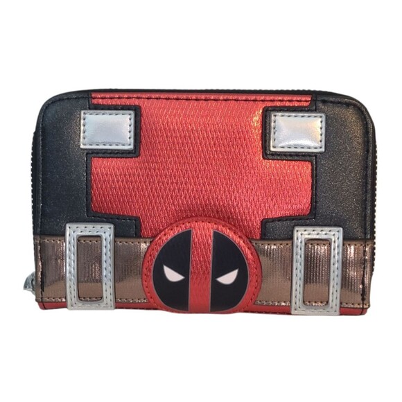 Marvel Loungefly Deadpool Metallic With Belt Design Cosplay Zip Around Wallet - Picture 1 of 10